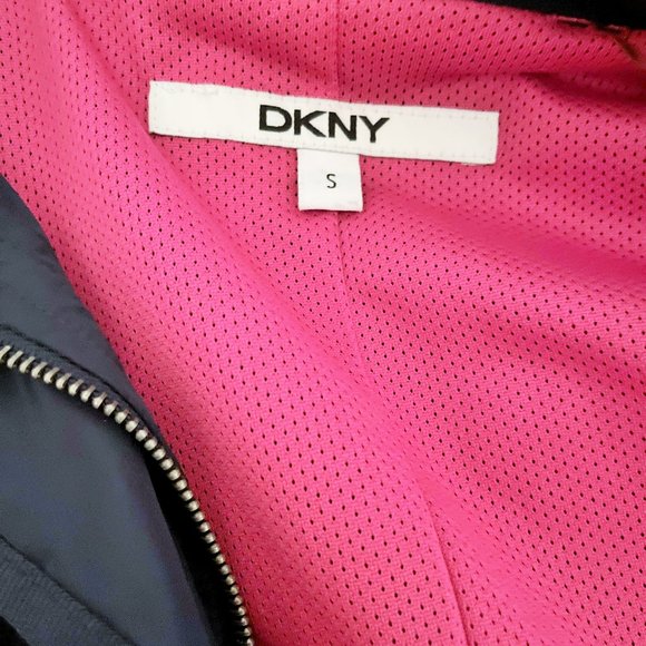 DKNY black trench coat / raincoat  with detachable hood Size Small - Picture 7 of 7